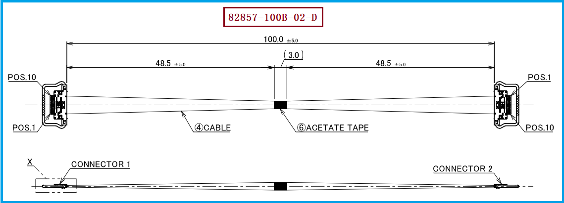 I-PEX 82857-100B-02-D极细同轴线束 I-PEX 82857-100B-02-D极细同轴线束