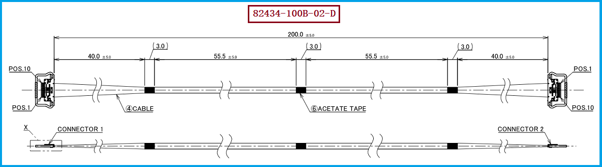 I-PEX 82434-100B-02-D极细同轴线束 I-PEX 82434-100B-02-D极细同轴线束