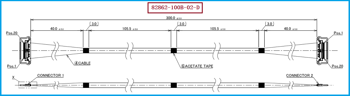 I-PEX 82862-100B-02-D极细同轴线束 I-PEX 82862-100B-02-D极细同轴线束