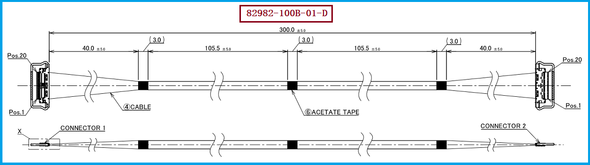 I-PEX 82982-100B-01-D极细同轴线束 I-PEX 82982-100B-01-D极细同轴线束