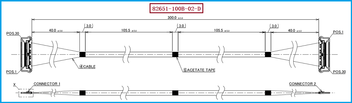 I-PEX 82651-100B-02-D极细同轴线束 I-PEX 82651-100B-02-D极细同轴线束