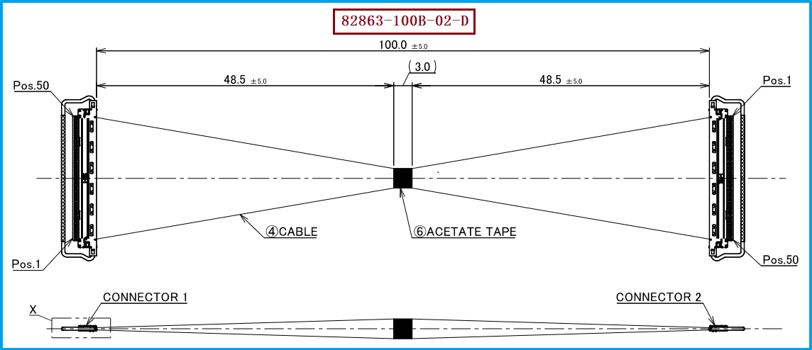 I-PEX 82863-100B-02-D极细同轴线束 I-PEX 82863-100B-02-D极细同轴线束