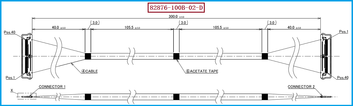 I-PEX 82876-100B-02-D极细同轴线束 I-PEX 82876-100B-02-D极细同轴线束