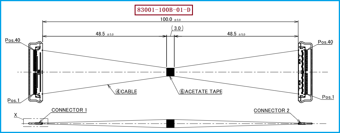 I-PEX 83001-100B-01-D极细同轴线束 I-PEX 83001-100B-01-D极细同轴线束