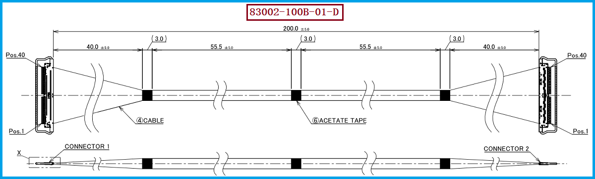 I-PEX 83002-100B-01-D极细同轴线束 I-PEX 83002-100B-01-D极细同轴线束