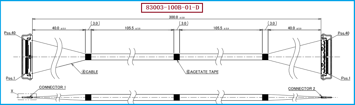 I-PEX 83003-100B-01-D极细同轴线束 I-PEX 83003-100B-01-D极细同轴线束