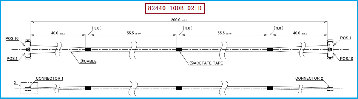 I-PEX 82440-100B-02-D极细同轴线束 I-PEX 82440-100B-02-D极细同轴线束