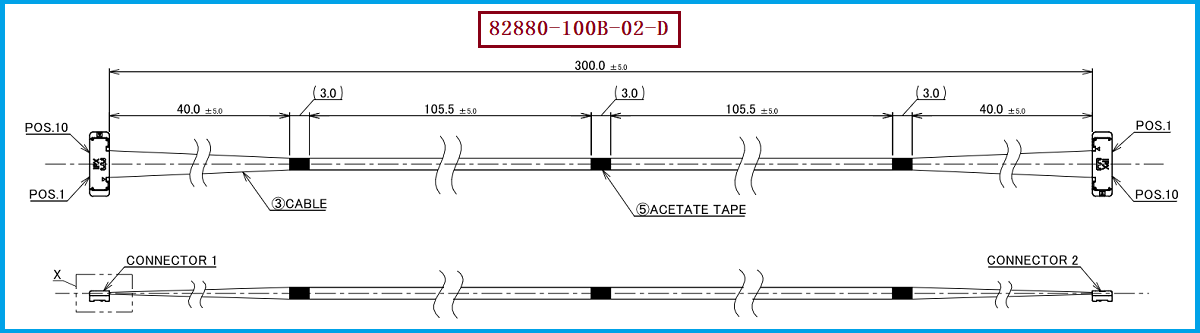 I-PEX 82880-100B-02-D极细同轴线束 I-PEX 82880-100B-02-D极细同轴线束