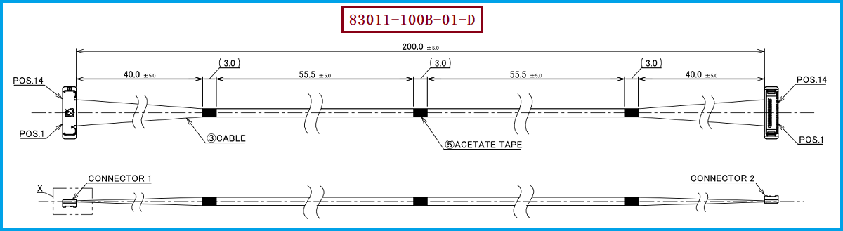 I-PEX 83011-100B-01-D极细同轴线束 I-PEX 83011-100B-01-D极细同轴线束